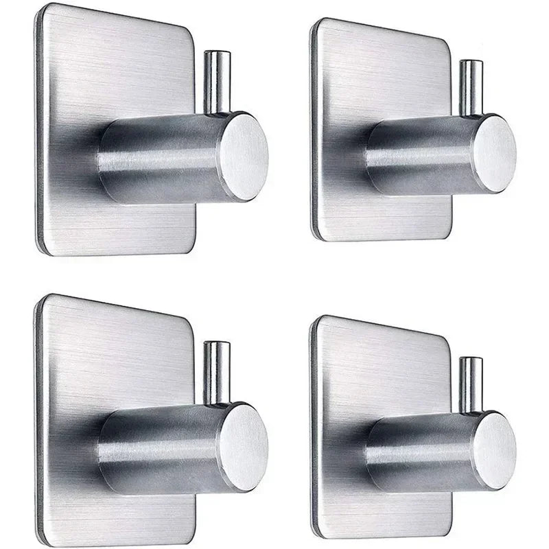 Modern Stainless Steel Adhesive Robe Hooks