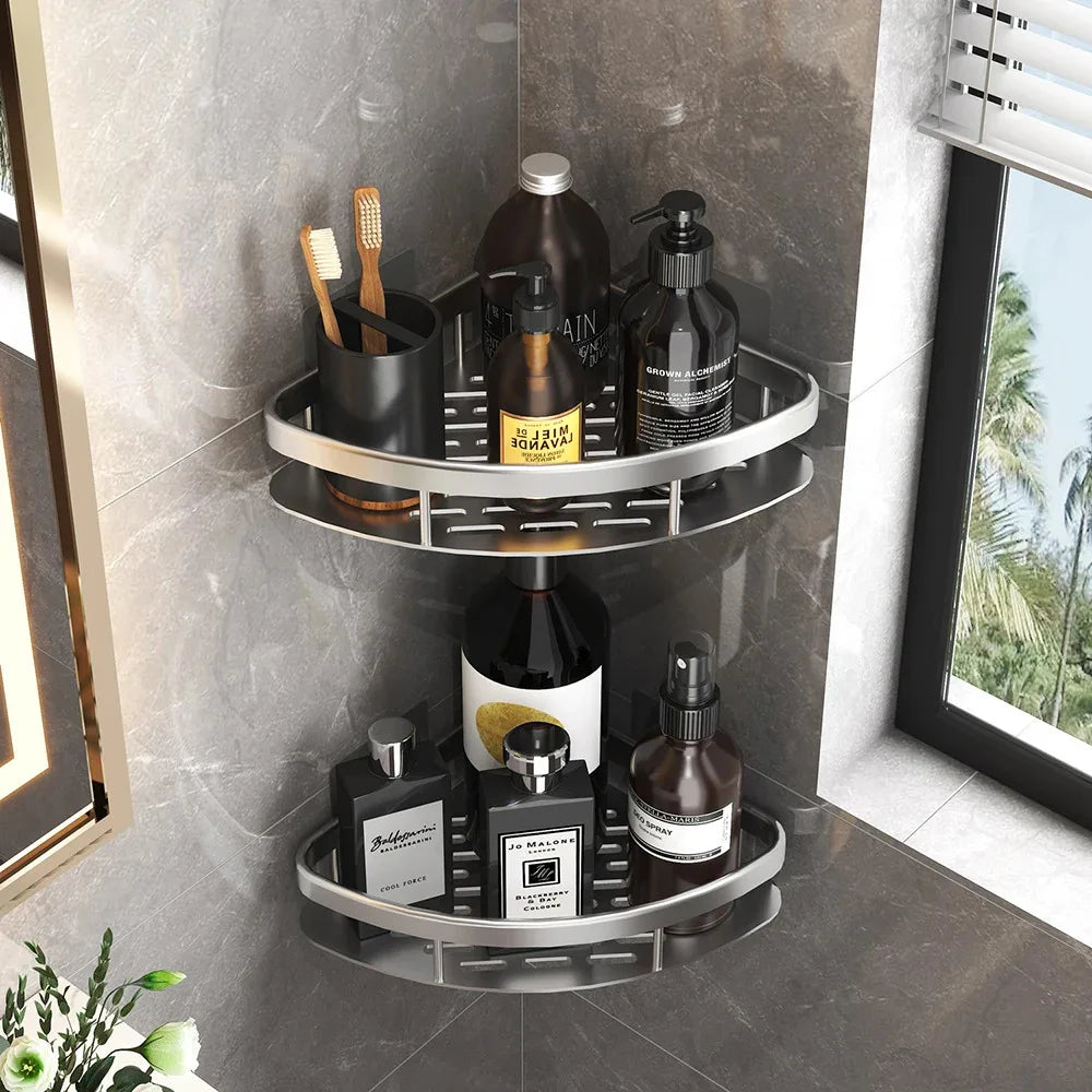 Bathroom Corner Shampoo Storage Organizer