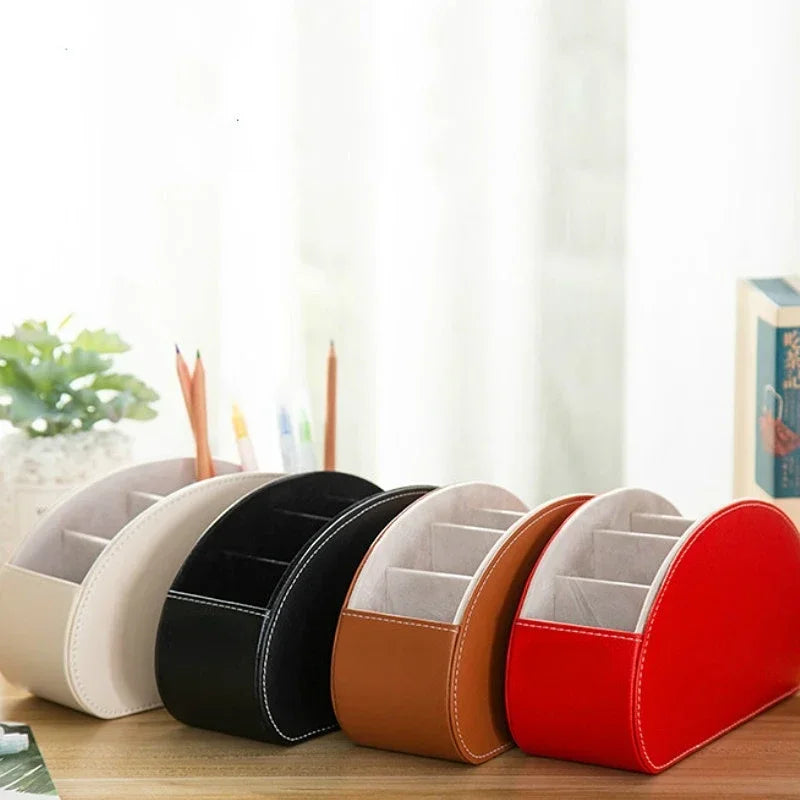 5-grid PU leather storage box