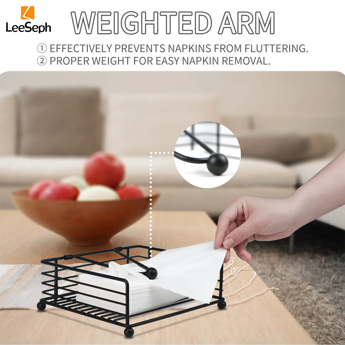 Black Metal Napkin Holder