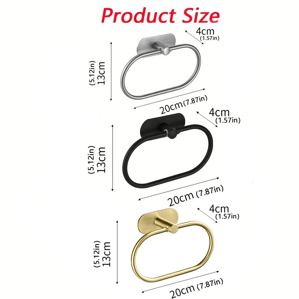 Modern Black Towel Holder