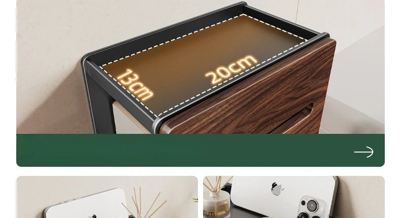 Walnut Bathroom Storage Box