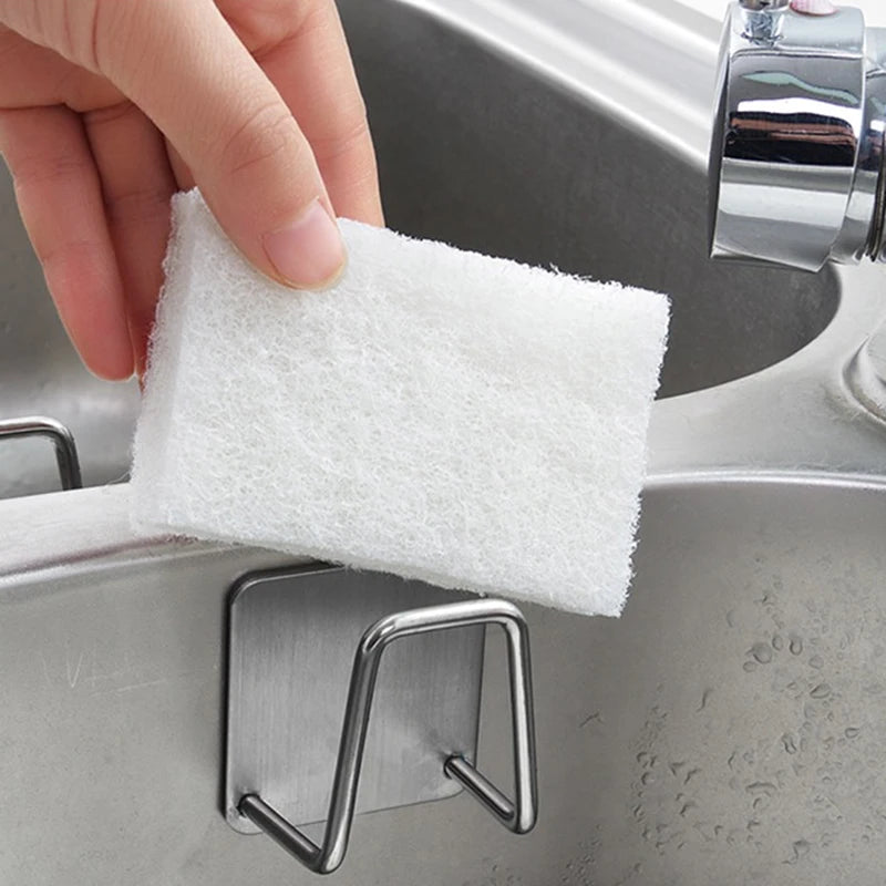 Minimalist Stainless Steel Sink Sponge Rack