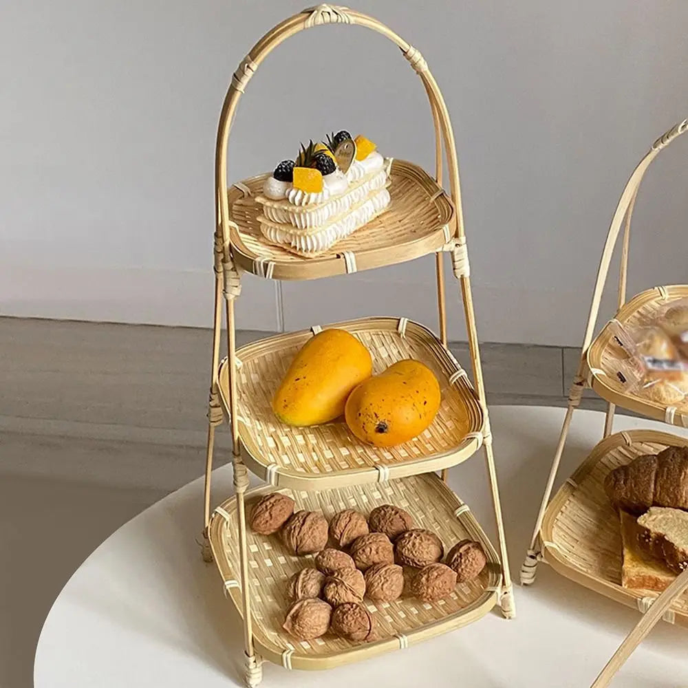 Multi-Layer Bamboo Woven Basket