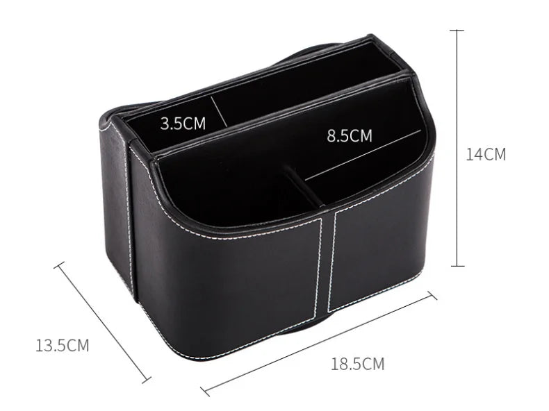 Business Leather Pen Holder Makeup Brush Storage Box Living Room Desktop Storage Office Desktop Storage Box