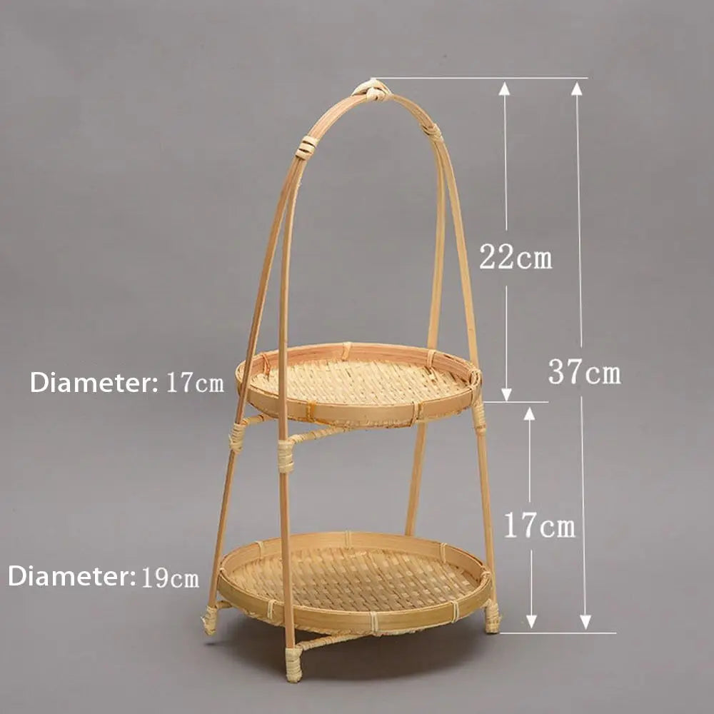 Multi-Layer Bamboo Woven Basket