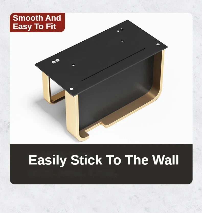 Luxury Black & Gold Toilet Paper Rack