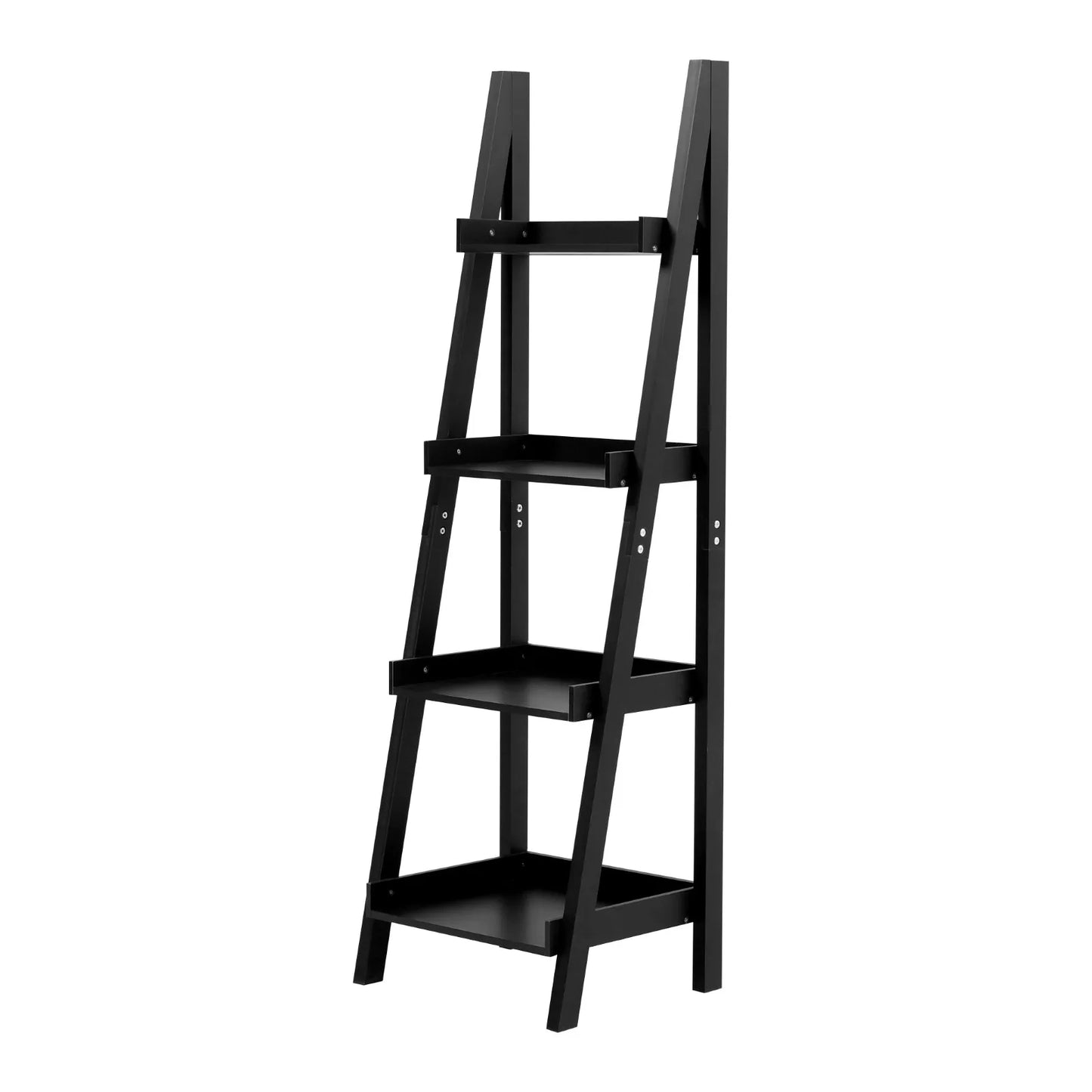 【Breeins】4-Tier Wooden Display Ladder Shelf for Home Storage Organizer Rack Home Decoration For Home Office