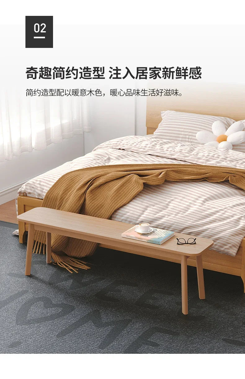 Walnut Bed Tail Stool Household Double Dining bench Can Sit Type Change Shoe Stool Fitting Room Rest Stool Chinese Style