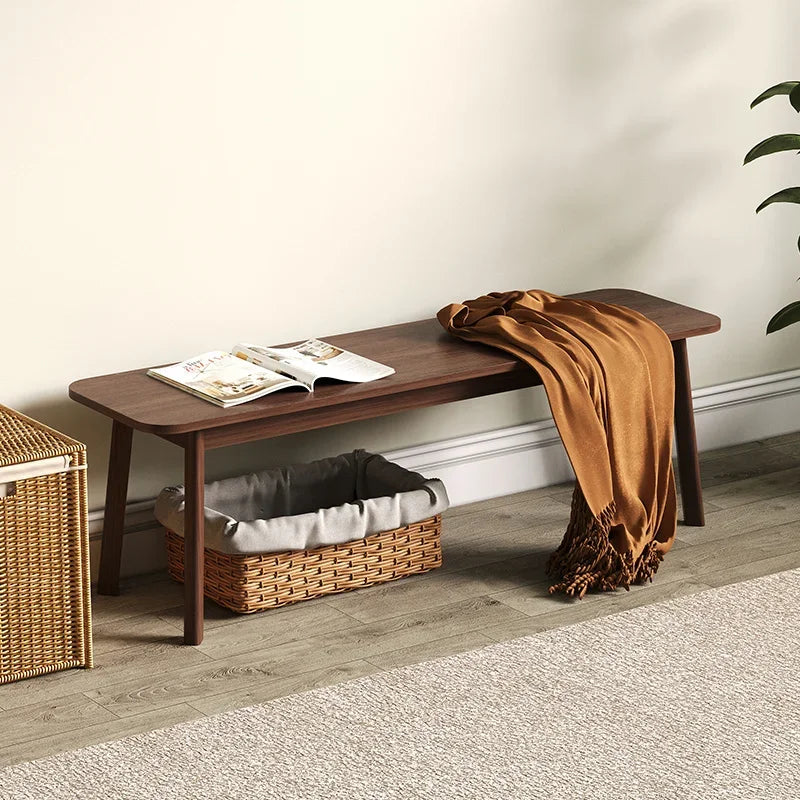 Walnut Bed Tail Stool Household Double Dining bench Can Sit Type Change Shoe Stool Fitting Room Rest Stool Chinese Style