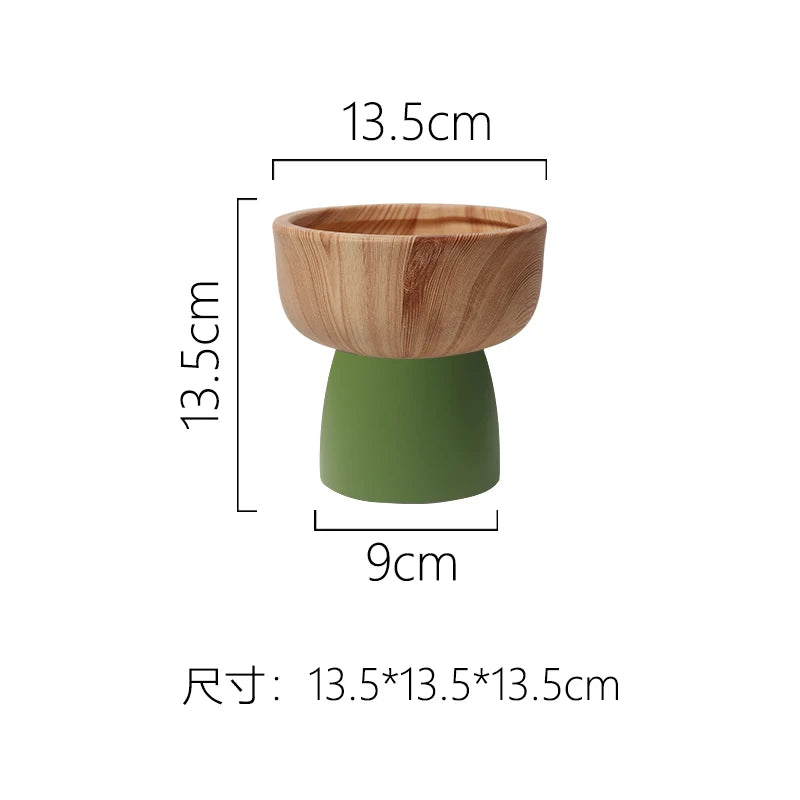 Nordic Colorful Flower Pots Retro Wood Grain Painted Phalaenopsis Succulent Household Internet Celebrity Indoor Breathable