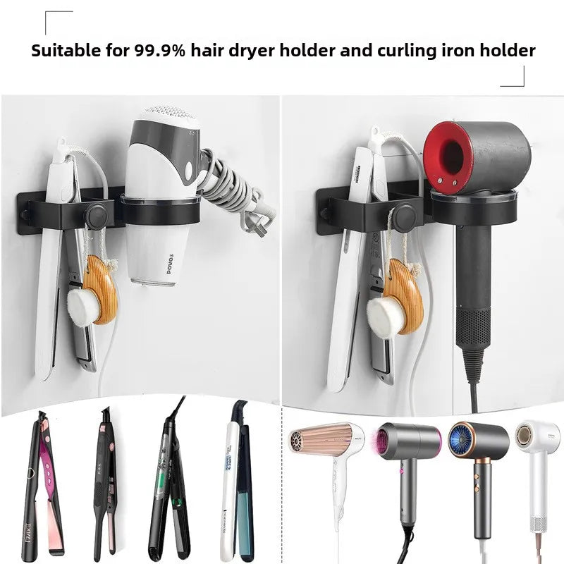 Wall-Mounted Hair Dryer Holder