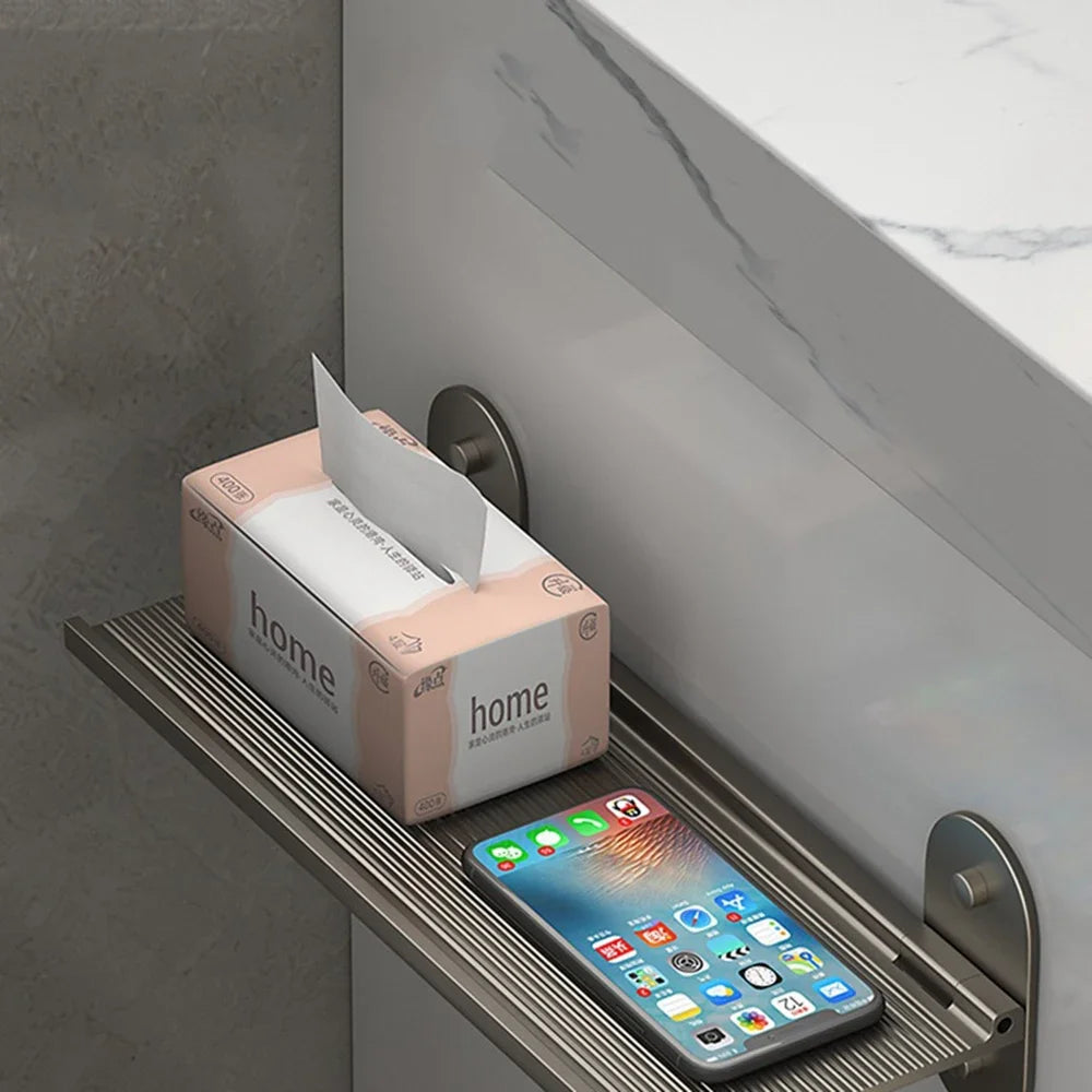 Foldable Aluminium Bathroom Wall Shelf