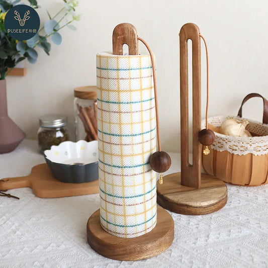 Solid Wood Paper Towel Holder
