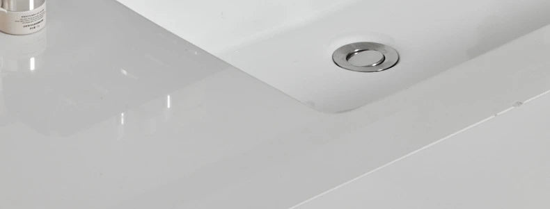 Walnut Wall-Mounted Toilet & Sink Shelf