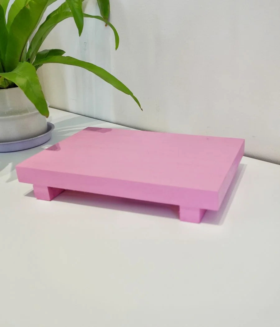 Minimalist Wooden Bathroom Pedestal Tray