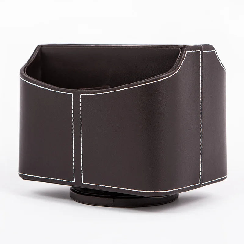 Business Leather Pen Holder Makeup Brush Storage Box Living Room Desktop Storage Office Desktop Storage Box