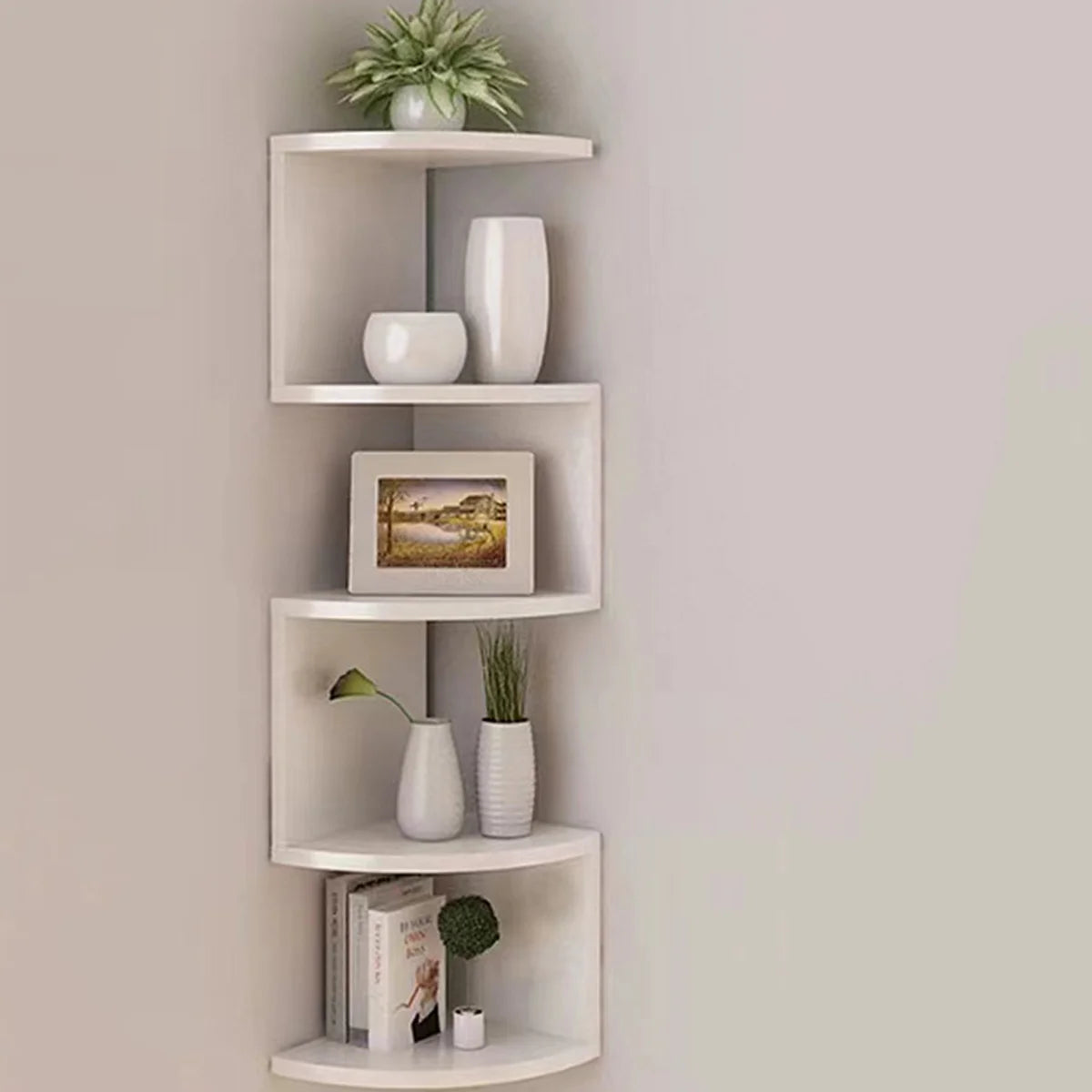 Wooden Burlywood Storage Shelf