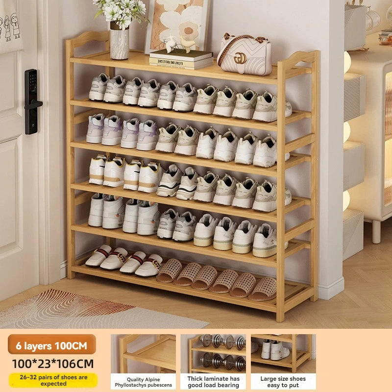 Multi-Layer Solid Wood Shoe Rack