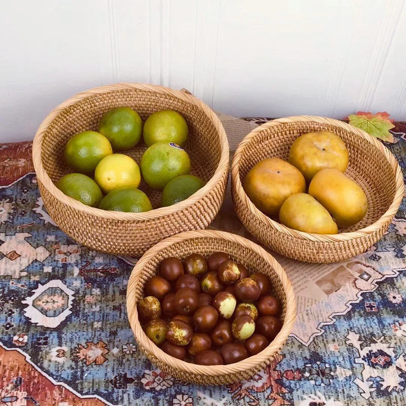 Hand-woven Decorative Wicker Storage bowl