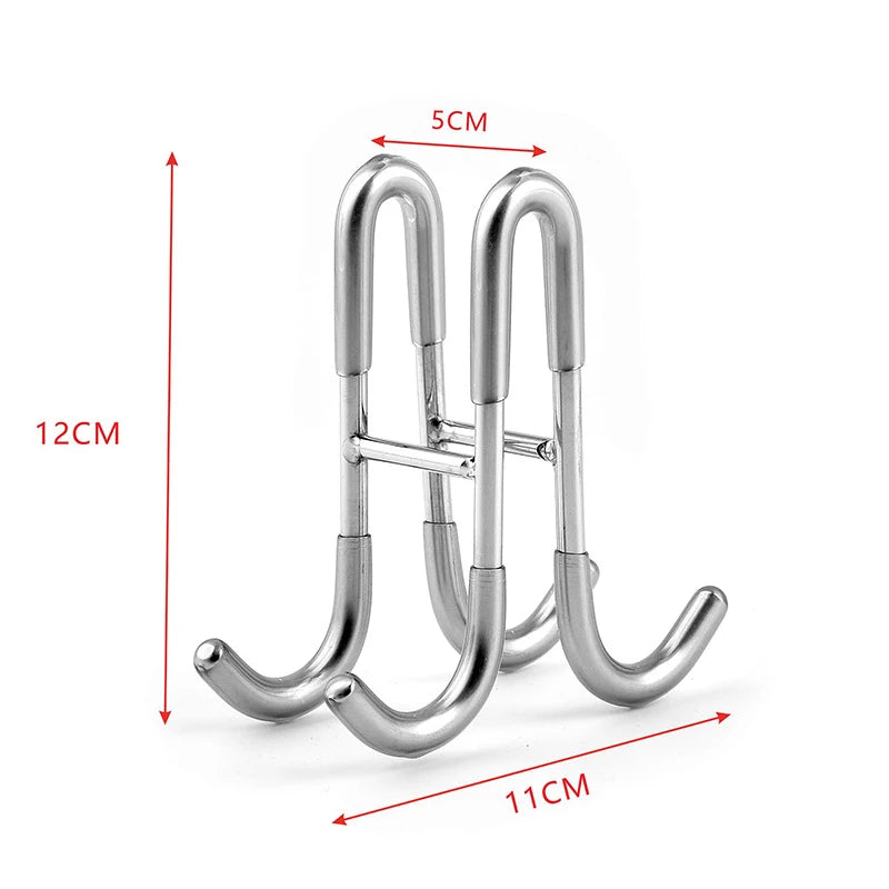 Stainless Steel S-Shape Shower Towel & Robe Hook