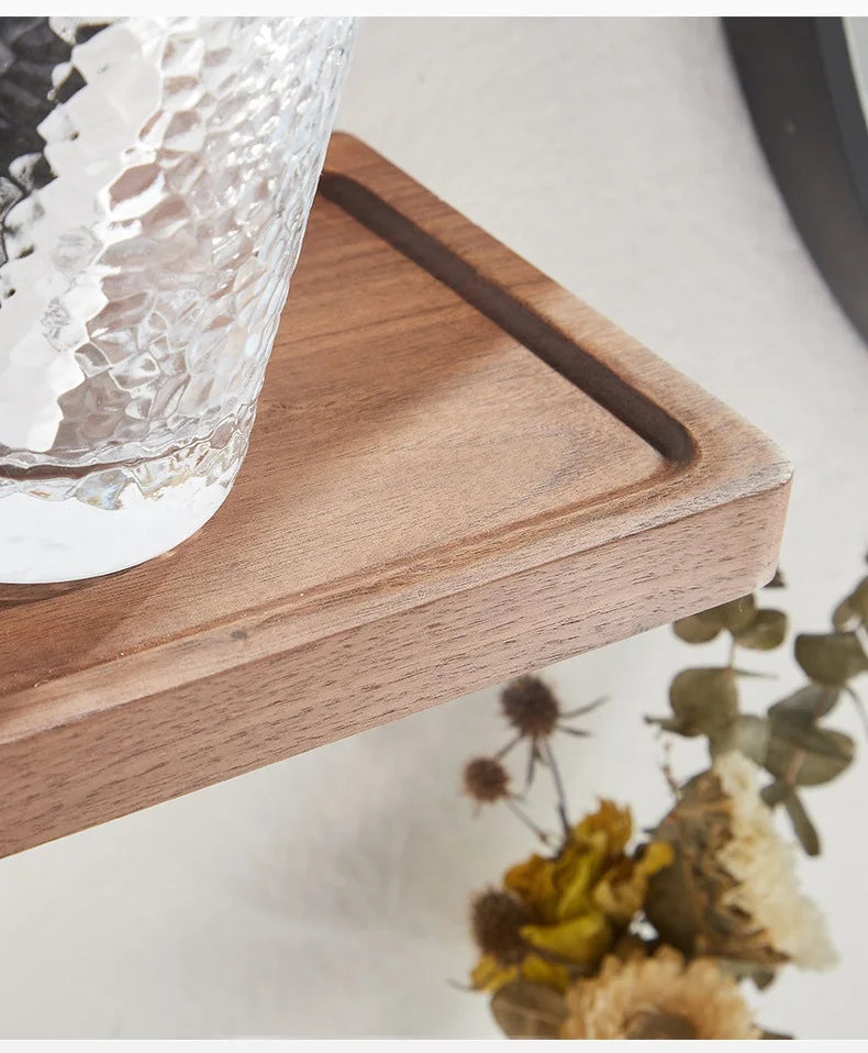 Walnut Wall-Mounted Storage Rack