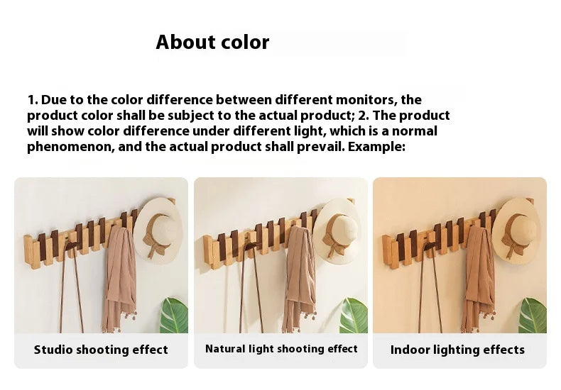 Wooden Piano Key Clothing Hooks