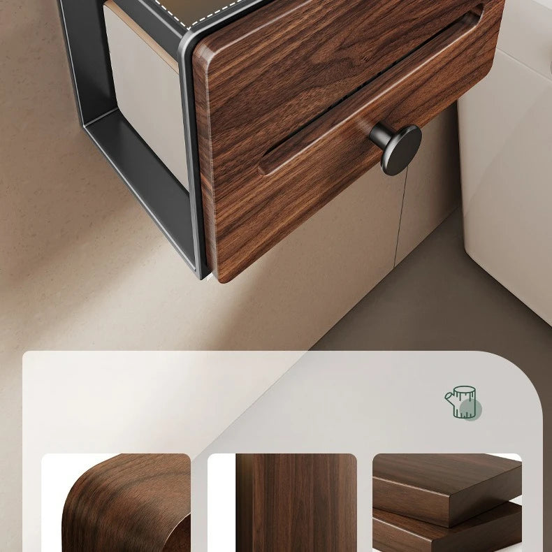 Walnut Bathroom Storage Box