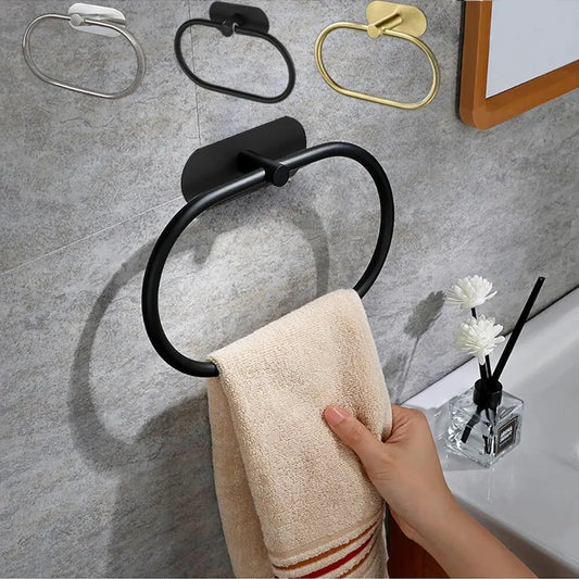 Modern Black Towel Holder