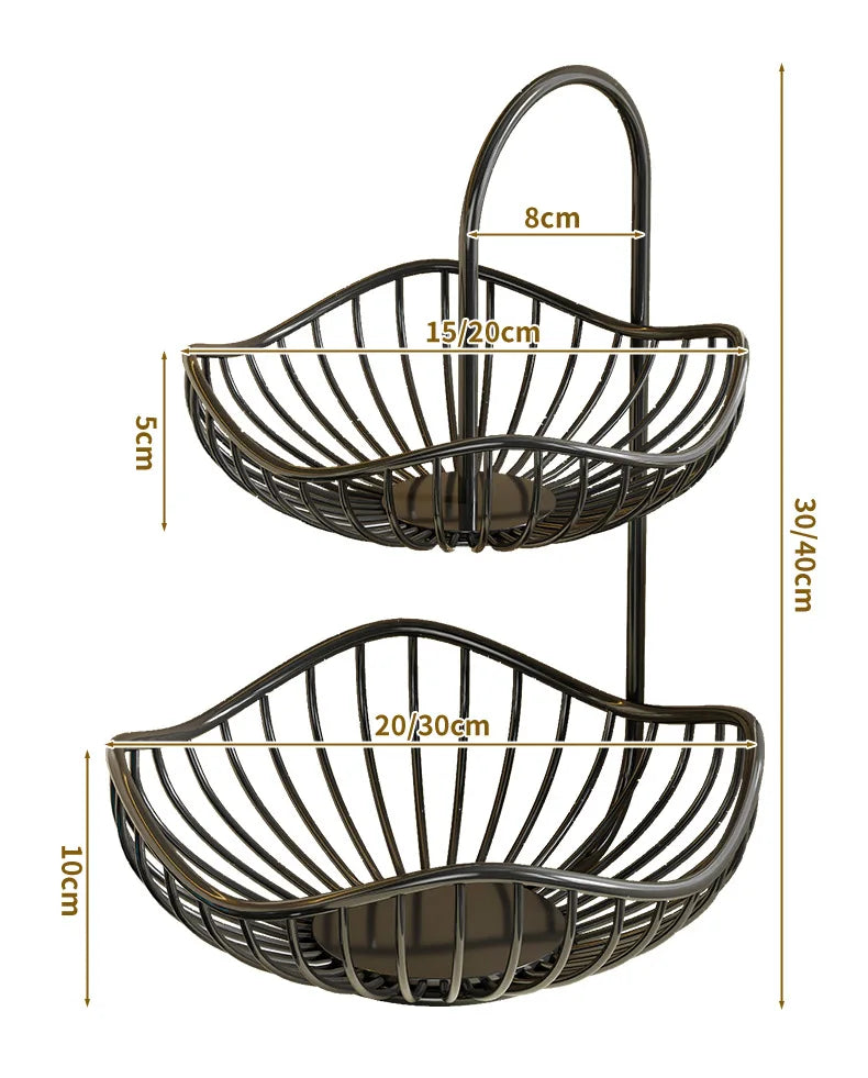 Decorative Modern Fruit Basket Vegetable Bread Holder Fruit Storage Rack Serving Tray Home Kitchen