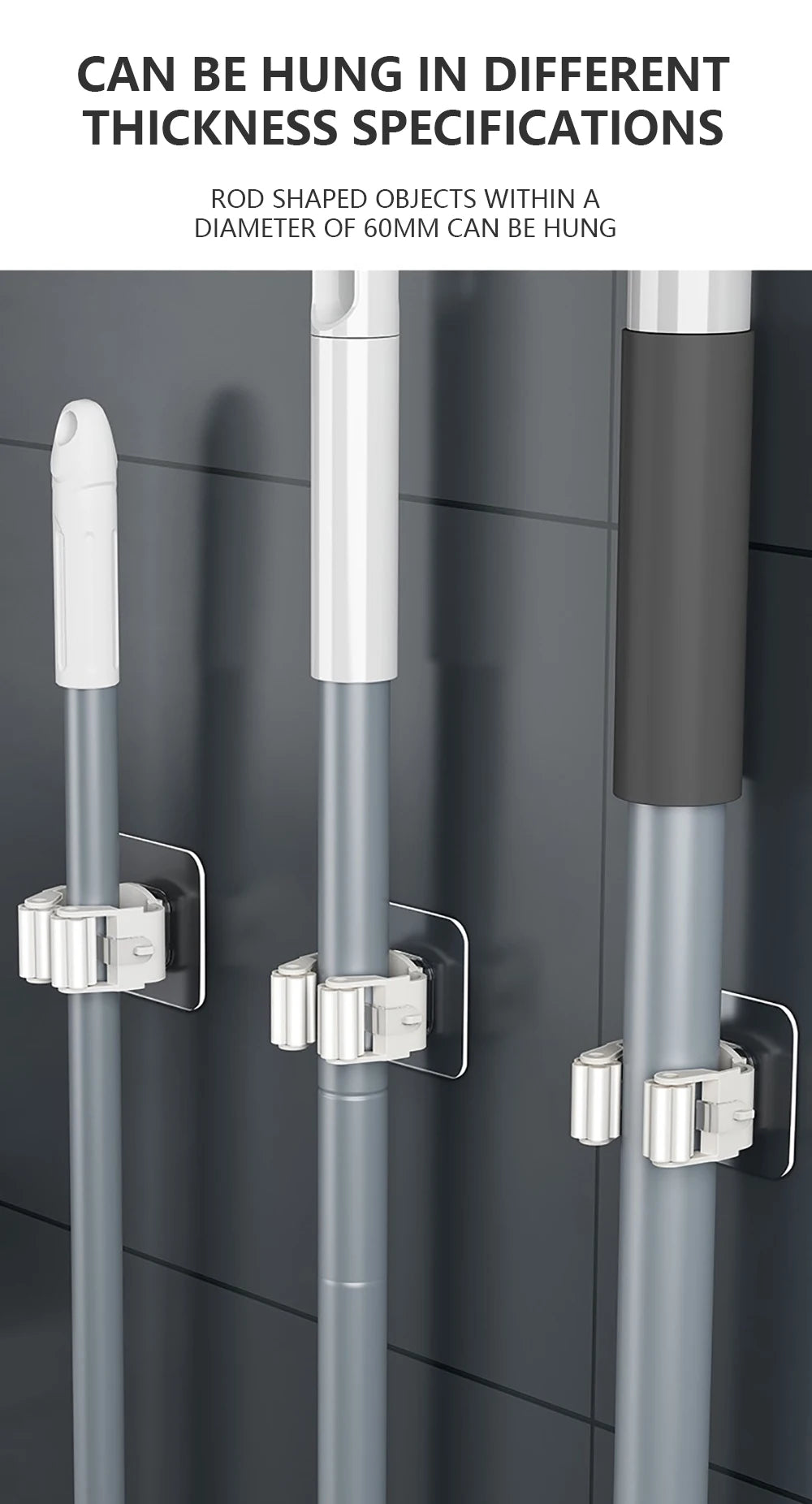 Multi-Purpose Wall Hook Organizer - No Drilling Required