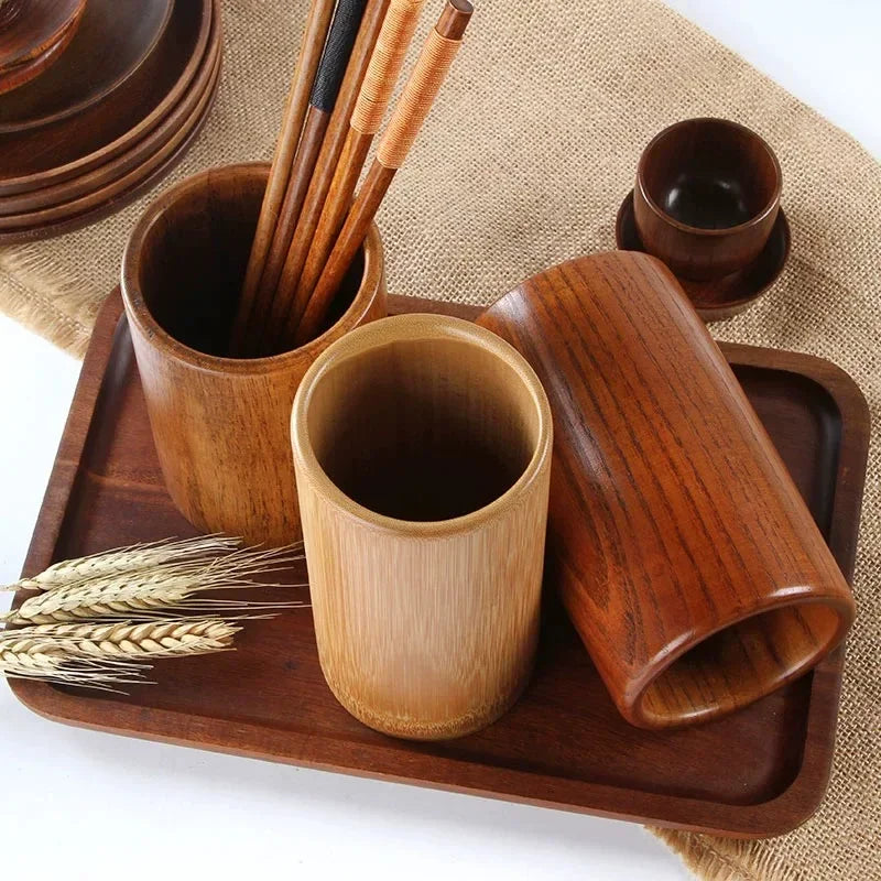 Bamboo Wooden Chopstick Holder with Drainage