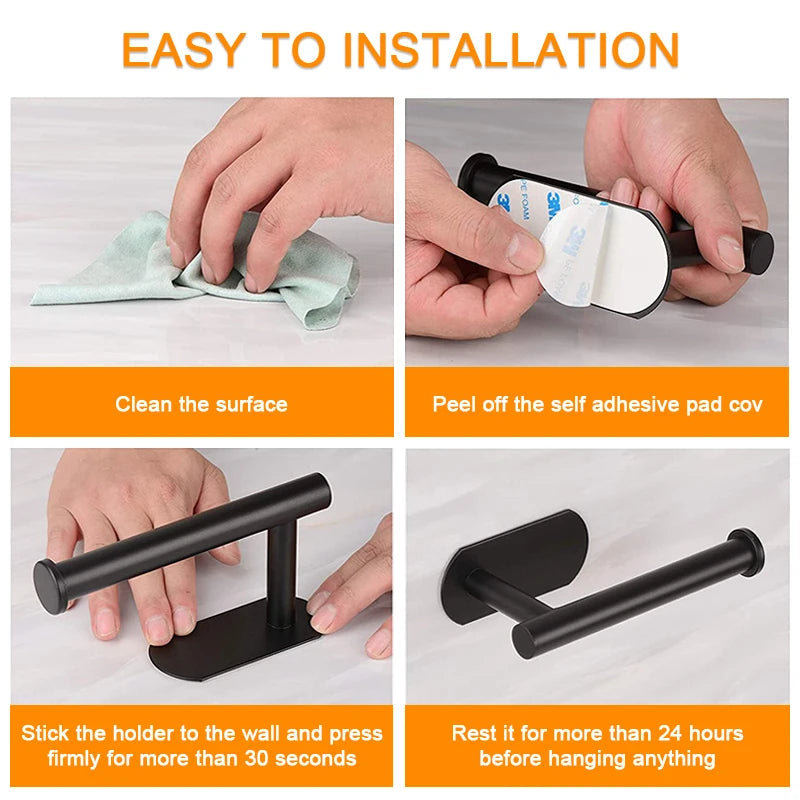Rust-Proof Steel Toilet Paper Holder