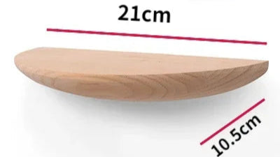 Half-Moon Wooden Wall Shelf