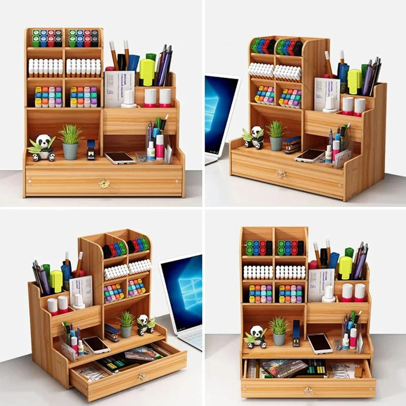 Wooden Desk Organiser