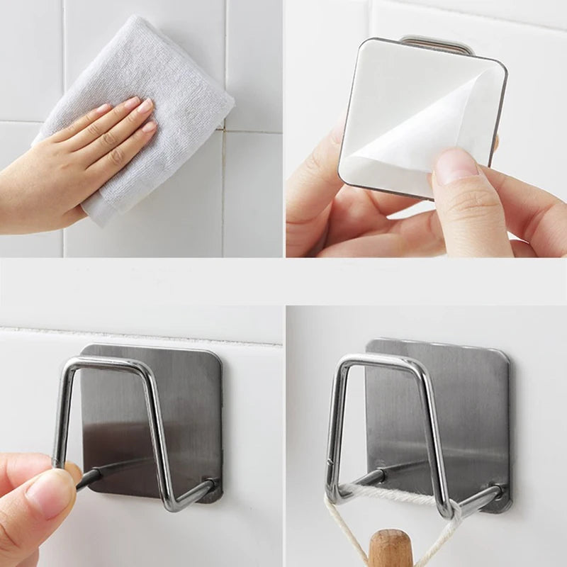 Minimalist Stainless Steel Sink Sponge Rack