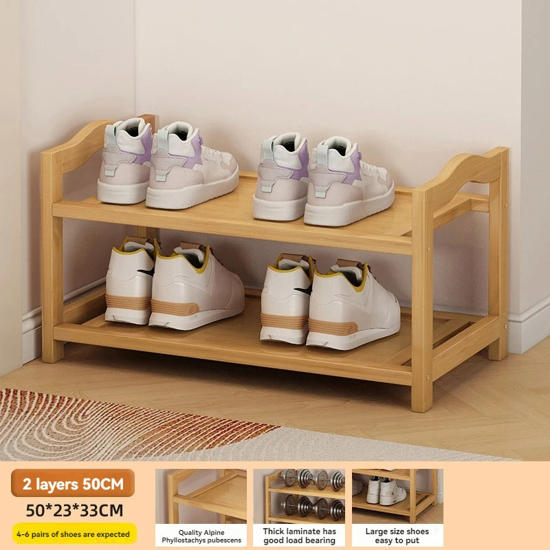 Multi-Layer Solid Wood Shoe Rack