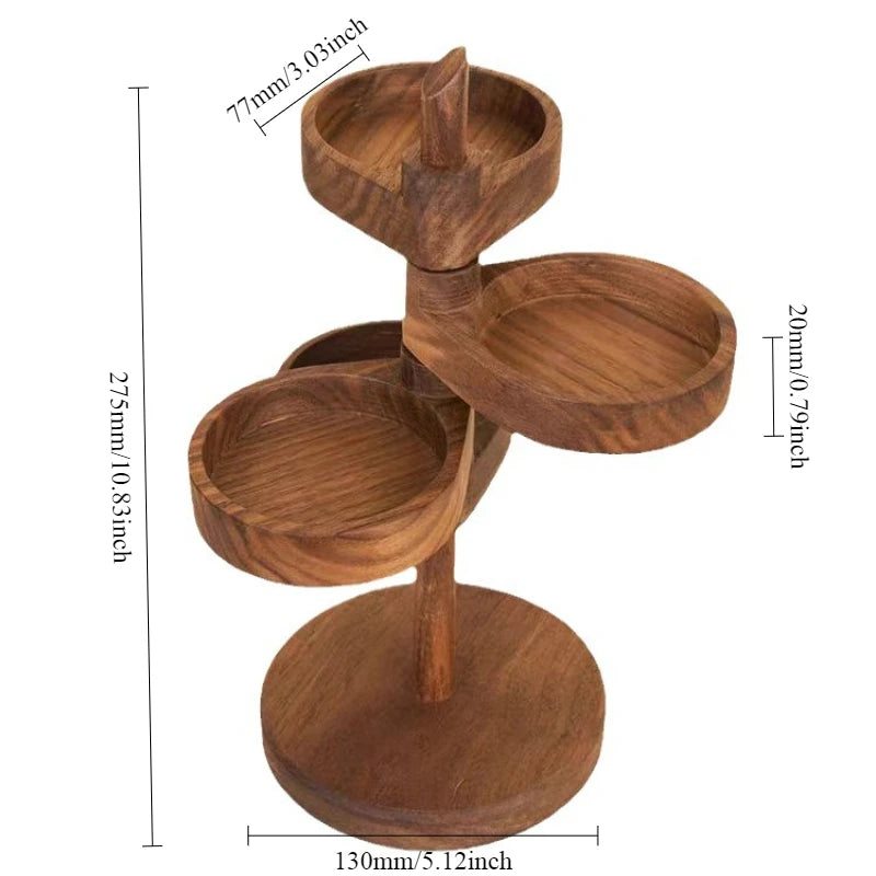 Solid Wood Rotatable Stand