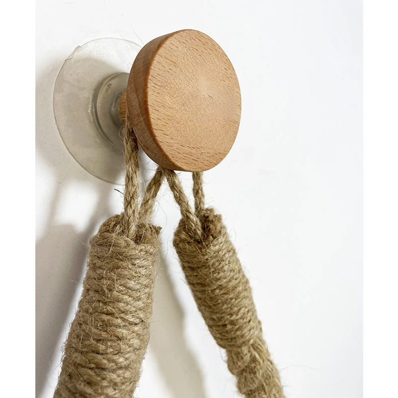 Minimalist Nail-Free Rope Paper Towel Holder