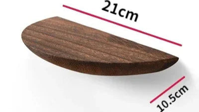 Half-Moon Wooden Wall Shelf