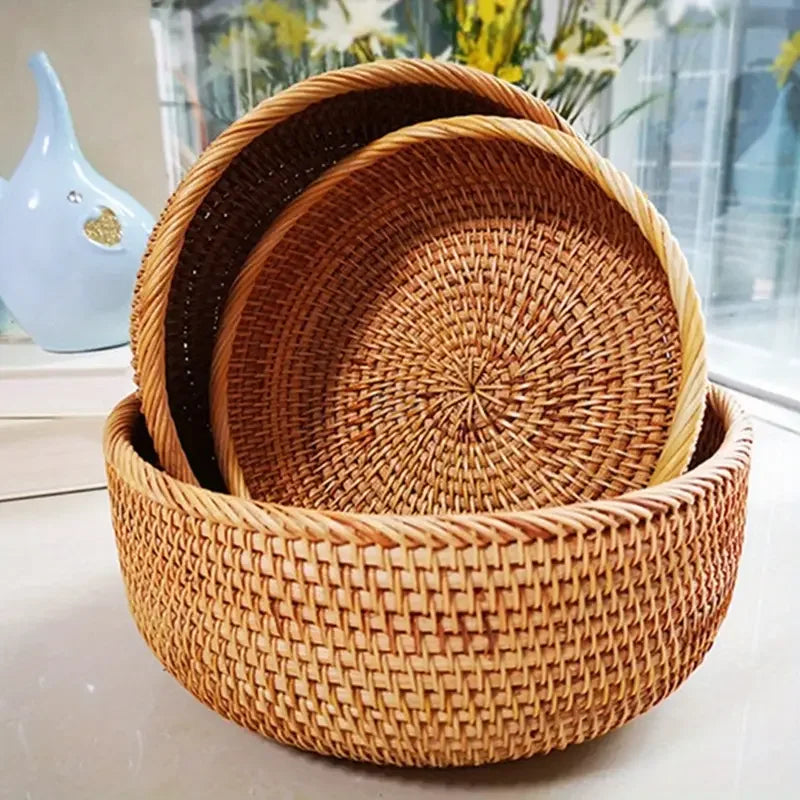Hand-woven Decorative Wicker Storage bowl