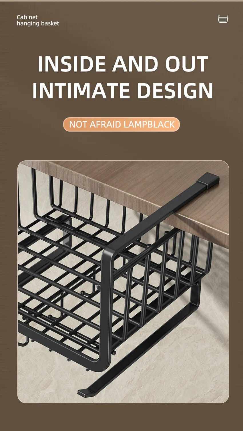 Under-Cabinet Sliding Storage Basket