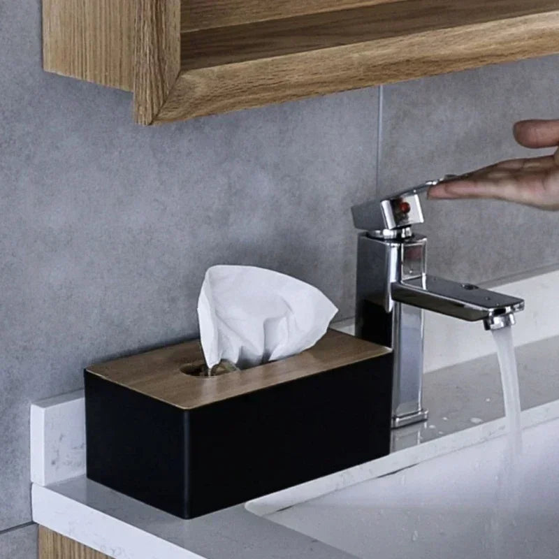 Wood & Bamboo Tissue Box