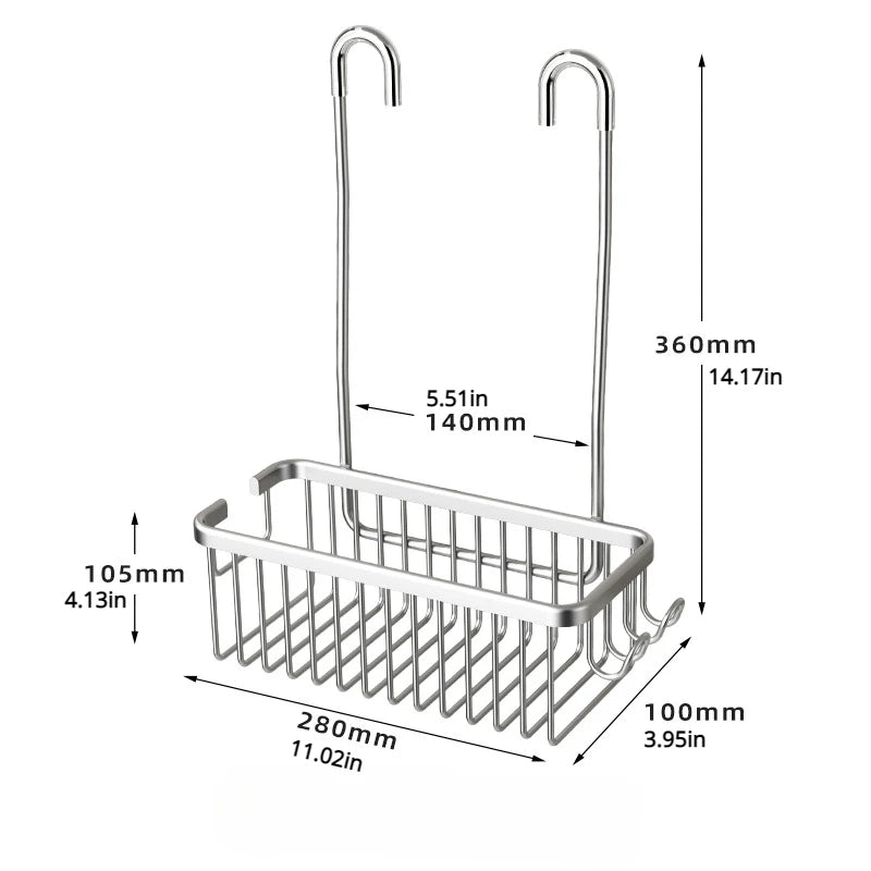 No-Drill Unique Bathroom Shower Rack