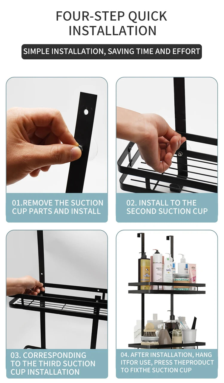 Minimalist No-Drill Bathroom Shelf
