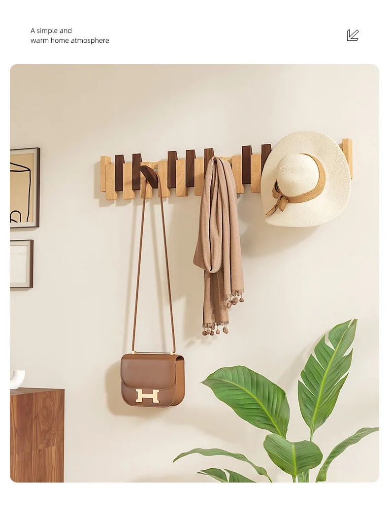 Wooden Piano Key Clothing Hooks
