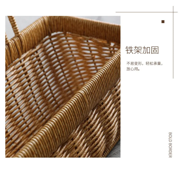 Wall Hanging Storage Basket Container Decorative Basket Hand Woven Kitchen Storage Basket for Garden Flower Pot Living Room