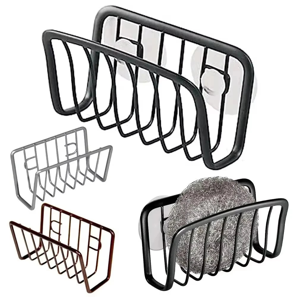 Stainless Steel Sink Sponge & Rag Organizer