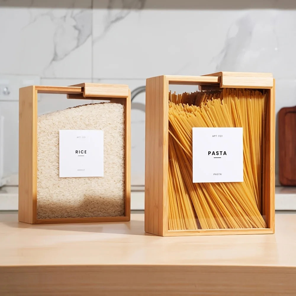 Multifunctional Bamboo Sliding Storage Box