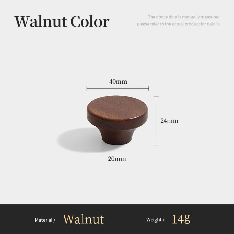 Nordic Walnut Wood Handle T bar Drawer Knobs Cupboard Long Pulls Kitchen Cabinet Door Handle Furniture Decorate Pulls and Knob